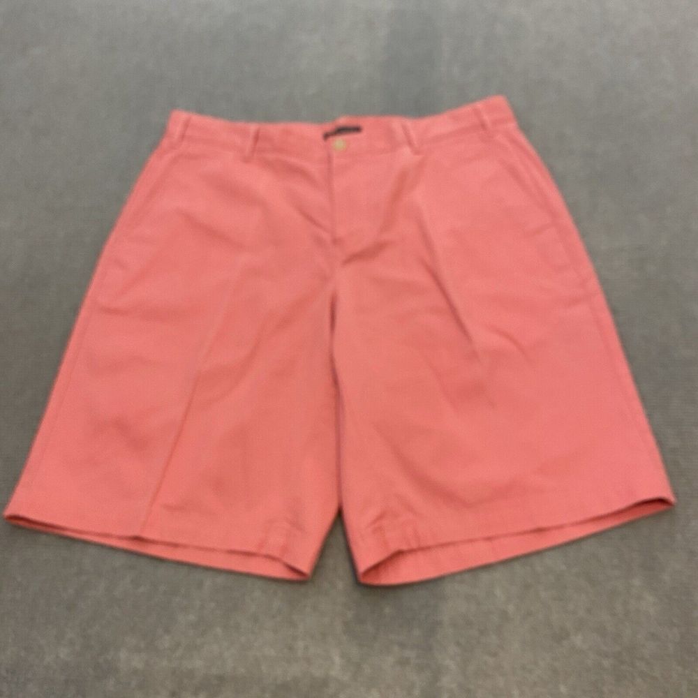 J. Hilburn Shorts Mens 35 Pink Chino Casual Preppy Cotton Oxford Flat Front Golf
